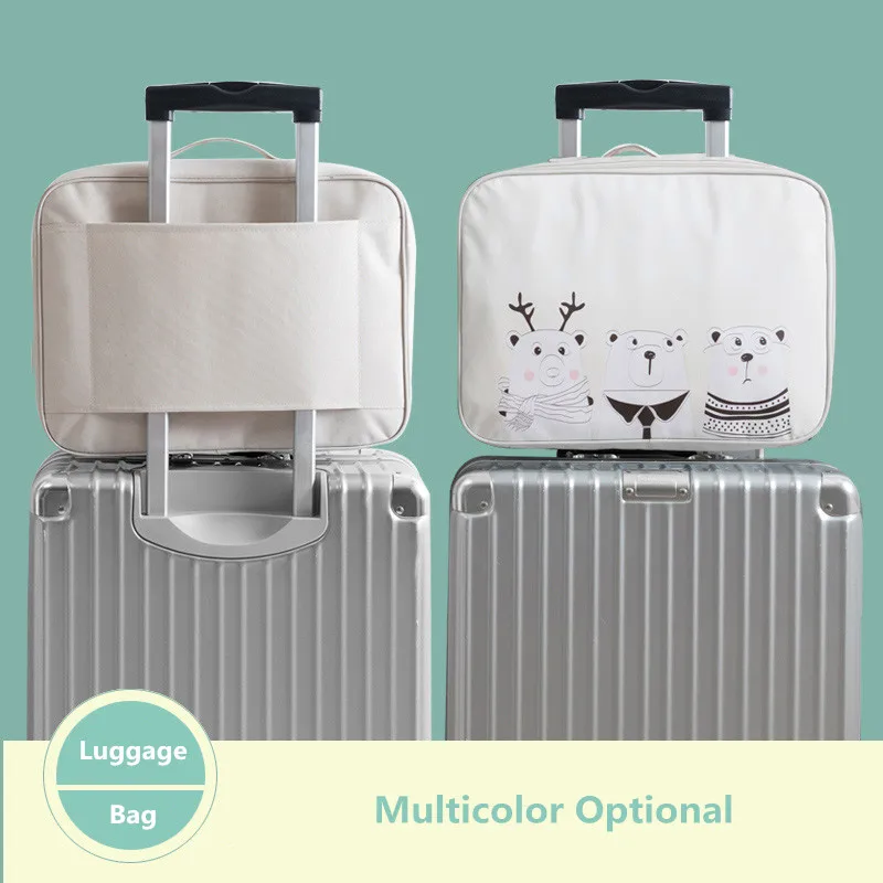 

Adorable Storage Bag Large Capacity Women Short Trip Luggage Organizer Waterproof Oxford Portable Luggage Girls Duffel Hand Bag