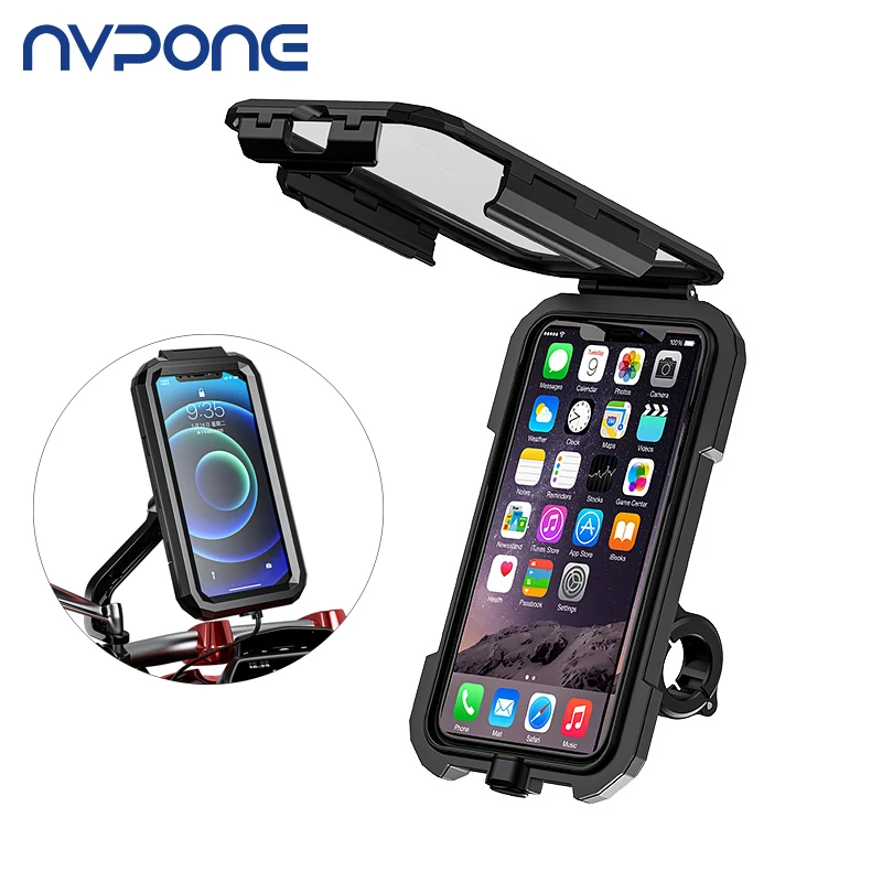 bike phone support bike motorcycle handlebar rear view mirror stand holder for 4 7 6 8 mobile phone mount bag with waterproof c free global shipping