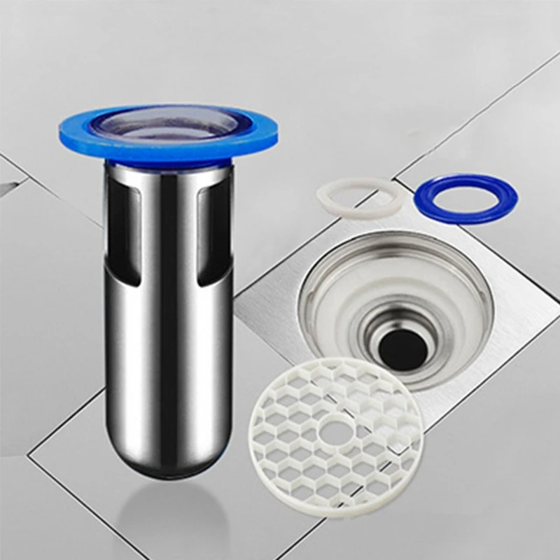

304 Stainless Steel Deodorant And Insect Proof Floor Drain Core Deep Water Seal U-type Bathroom Toilet Sewer Drain Core