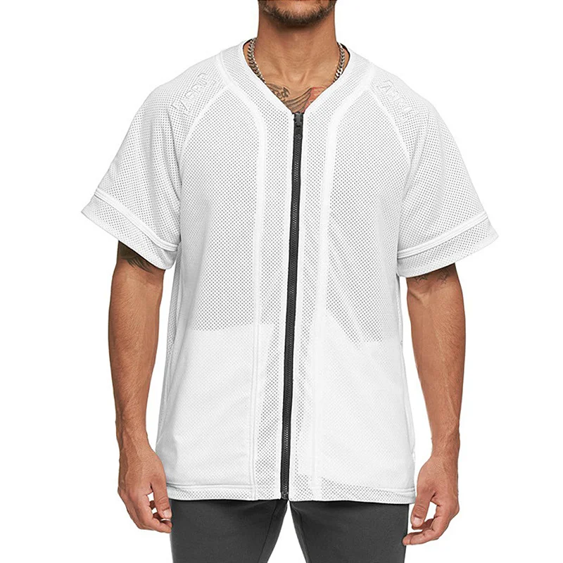 Мужская двухсторонняя спортивная рубашка для фитнеса тренировок в тренажерном