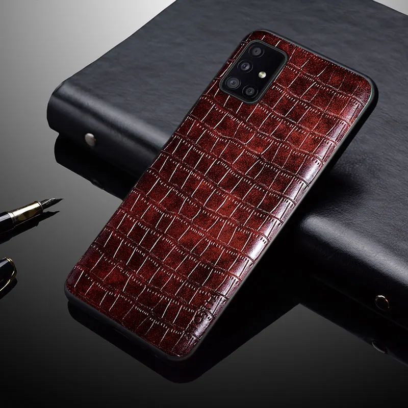 Роскошный чехол из крокодиловой кожи для Samsung GalaxyA11 M11 A12 M12 F12 A22 A32 5G M51 M31 M31S S20 FE M32 A51