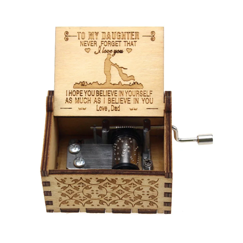 Горячая Распродажа деревянная музыкальная шкатулка в античном стиле с резьбой