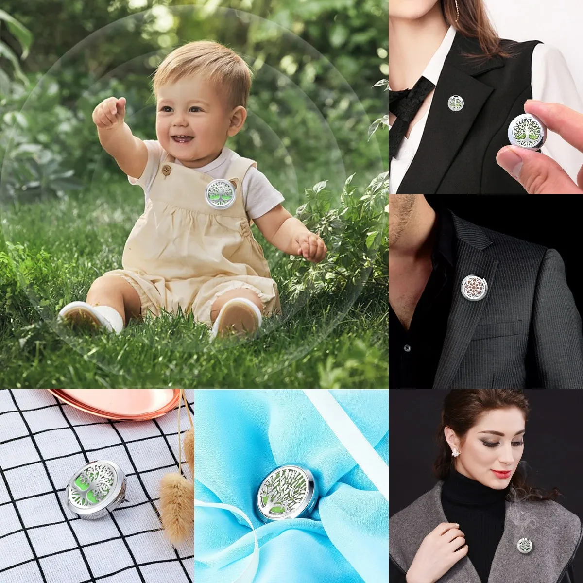 Украшения Дерево жизни для ароматерапии запонка брошь диффузор эфирного масла