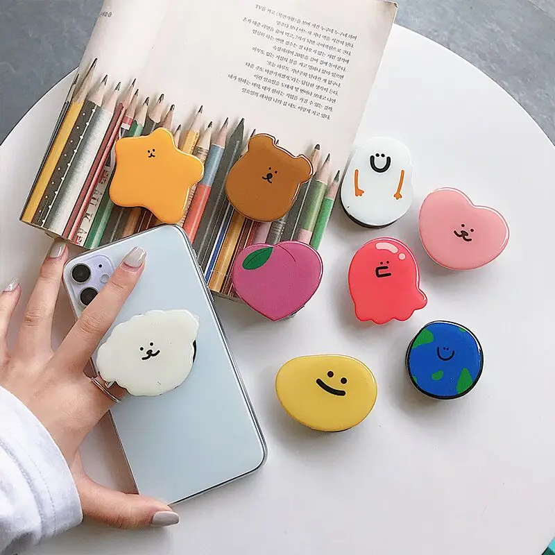 3D мультяшный складной держатель на палец кольцо для iphone samsung xiaomi redmi симпатичный