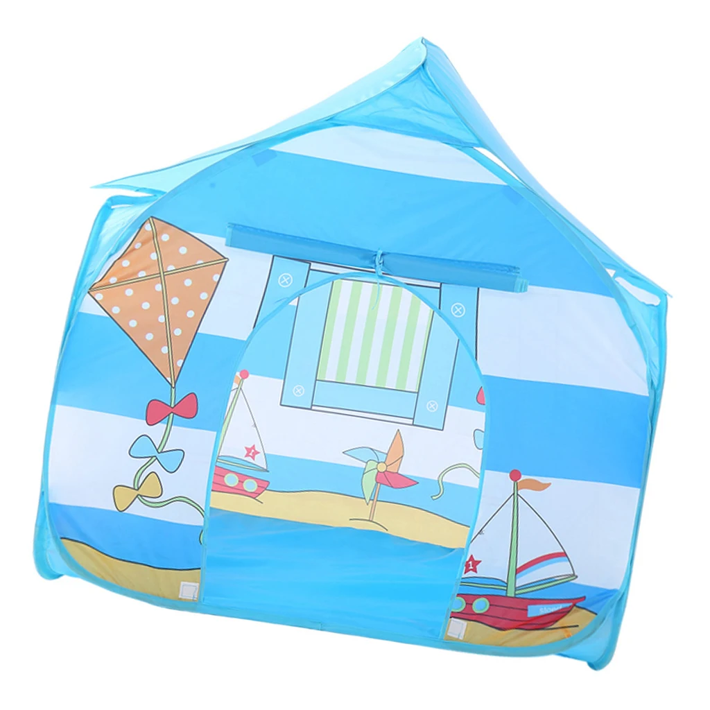 

Blue Sea Themed Tent Indoor Play House for Boys & Girls, with Storage Bag 90cm x 90cm x 90cm