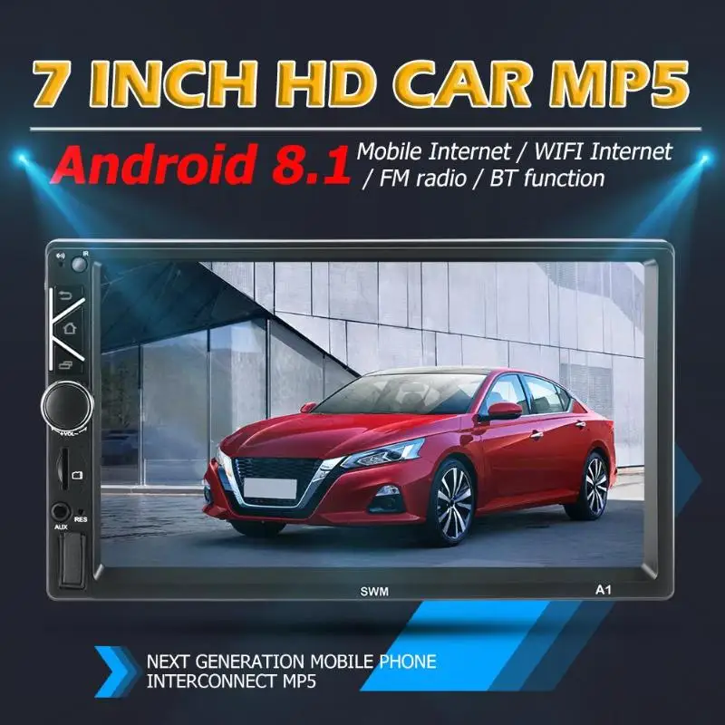 Автомобильный мультимедийный плеер 2 Din 7 дюймов сенсорный экран Android 8 1 стерео