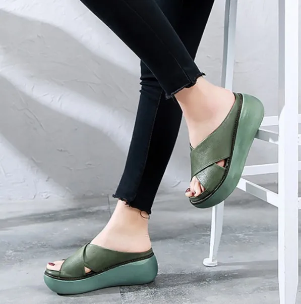 Сандалии женские летние для увеличения роста легкая Повседневная пляжная обувь