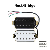 ohello black white humbucker pickup electric guitar pickup 50mm neck 52mm bridge ceramic magnet guitar parts