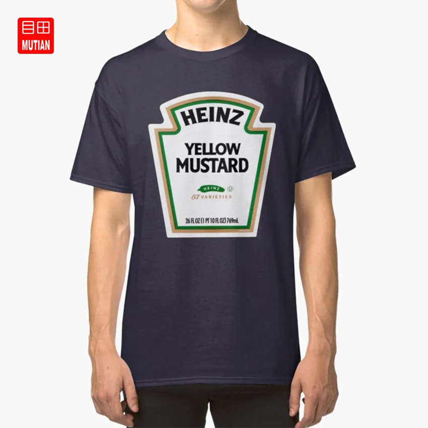 Футболка костюма Хайнц желто горчичного цвета|Мужские футболки| |