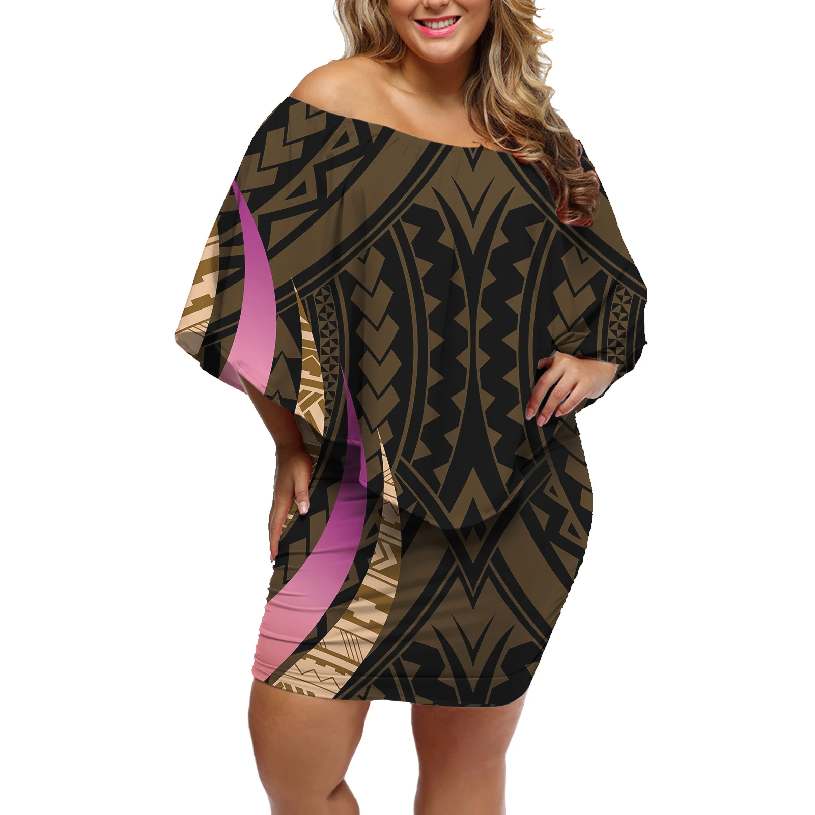 

Женская накидка свободного покроя без рукавов, летние платья с открытыми плечами Y2k, элегантные платья для Полинезии, ФРАНЖИПАНИ, женская на...