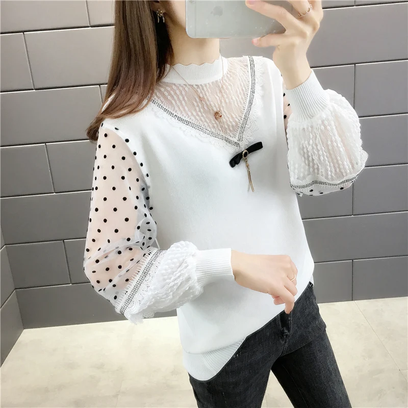 

Room 162091 7 row 5 】 make ice hemp lace sleeve splicing wave point under the lace collar [1385] 60