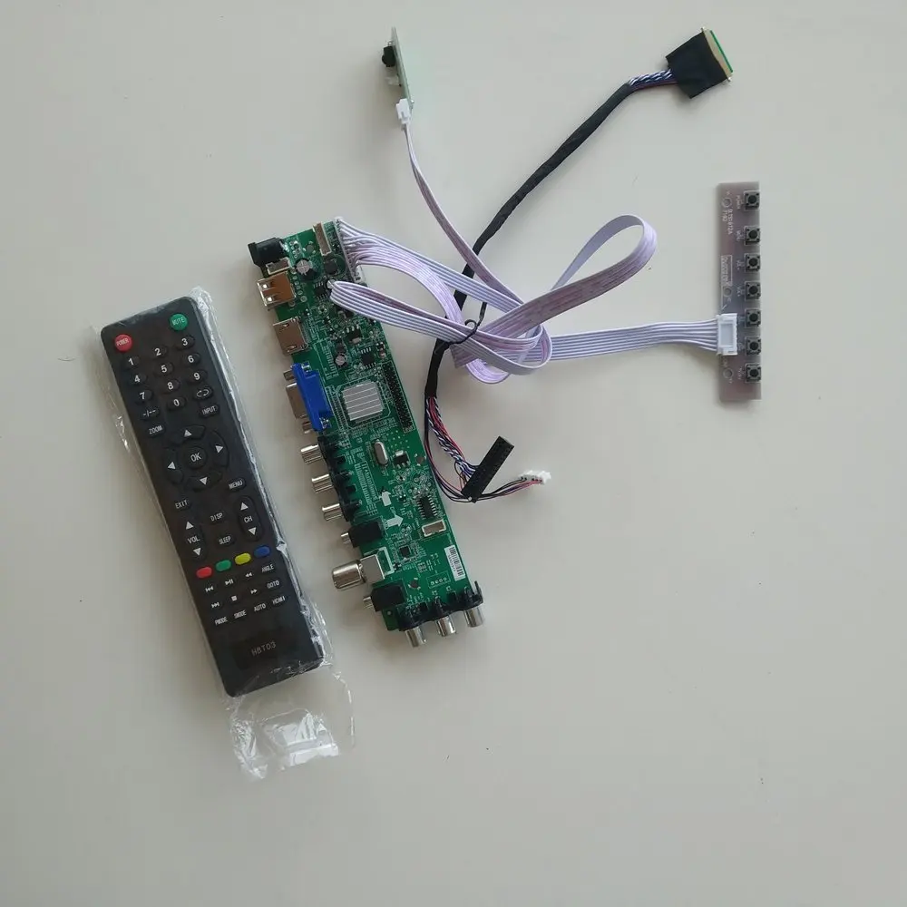 

Kit for B156XW02 V.3 1366X768 USB AV TV LED DVB-T2 DVB-T 15.6" Digital Signal 40pin LVDS Controller board HDMI VGA