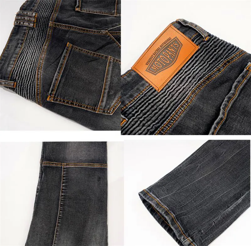 Новый арамидных MOTO Штаны для езды на мотоцикле хлопковые джинсы четыре сезона