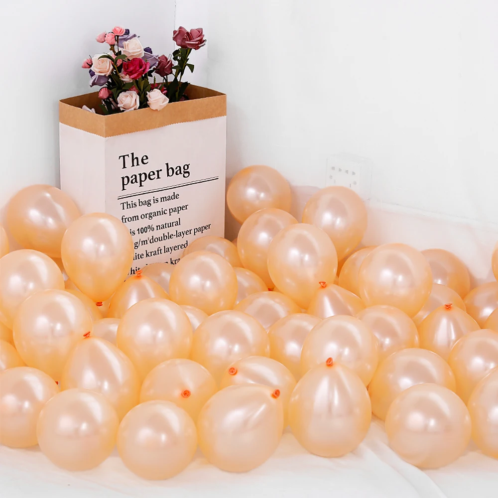 Жемчужные матовые латексные воздушные шары 5/10 дюймов утолщенные круглые розовые