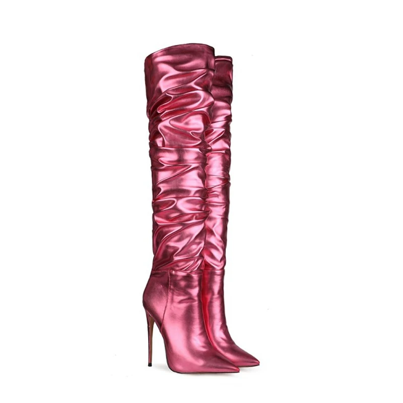 

New Fashion Women Shoes Boots Over-the Knee Long Boots High Heel Women Boots Red Boots Pink Boots for Lady Women