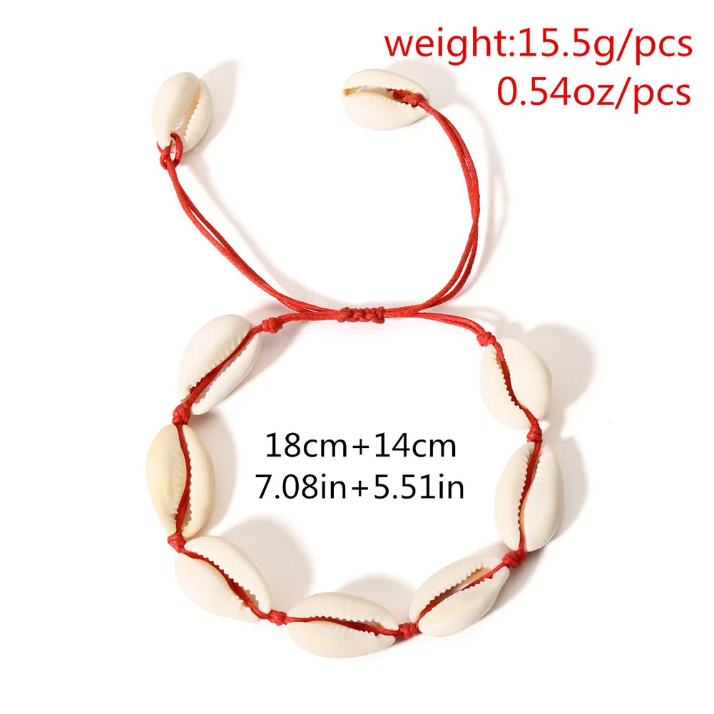 

Fashion Shell Bracelet Party Chain Gift Ladies Simple Shell Jewelry Solid Color Bohemian Women Trendy Wristband Link Chain