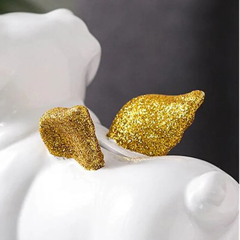 

Nordic Simulation French Bulldog Cartoon Ceramics Money Box Simple Modern Living Room Entryway Decoration X4872