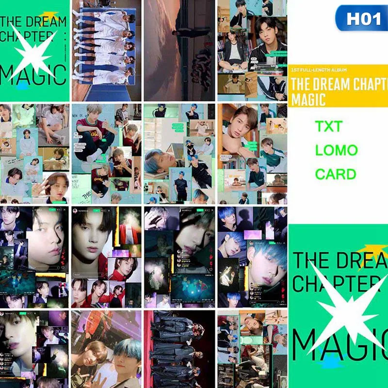 1 16 шт./компл. KPOP TXT мечта глава альбом ломо карты K-POP новая мода сделал Бумага фото карты Фотокарта - Цвет: 1