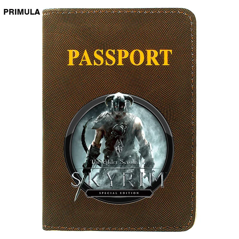 

New Arrivals The Elder Scrolls Skyrim Printing Women Men Passport Cover Pu Leather Travel ID Credit Card Holder Pocket Wallet