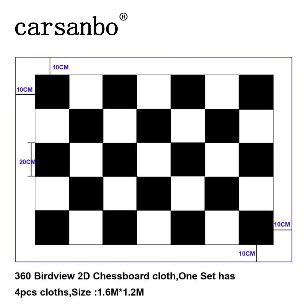 Carsanbo 4 шт. один комплект ткани для камеры автомобиля Калибровочная ткань 360