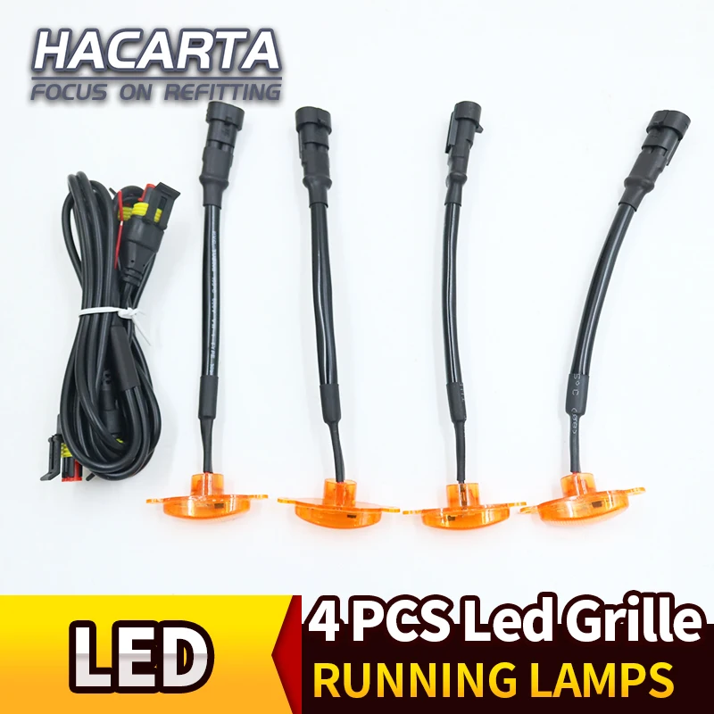 4 шт. светодиодный растовый ходовыми огнями передний бампер Капот Решетка