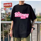 Хит продаж, футболки Britney Spears It's Britney Bitch с принтом, модная повседневная футболка для пары, одежда оверсайз унисекс, летняя уличная одежда