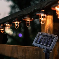 solar light string outdoor decor led light bulb moroccan wrought iron style garden light fairy light garden holiday lighting