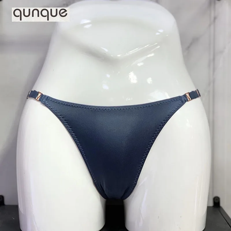 Y2k Solid Satin Women Sexy Metal Thong Pantie Pink Sous Vetement String Femme Sexy Low Rise Underwear Women Bragas Y Tangas Muje