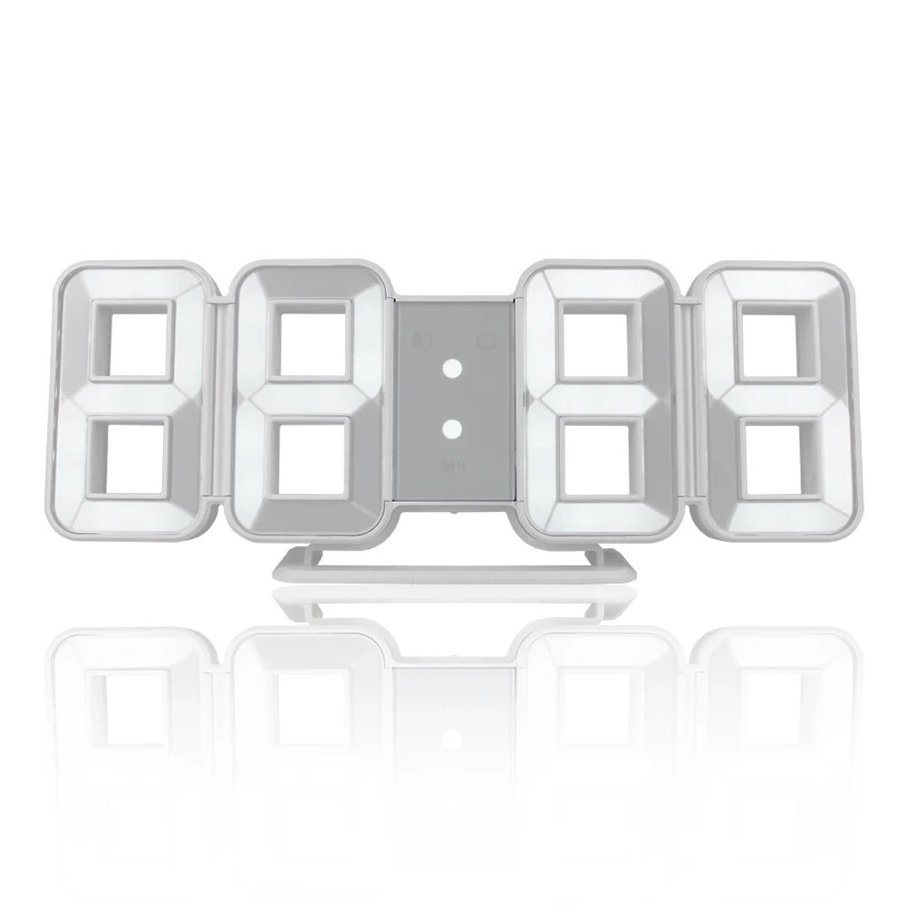 3D светодиодный настенные часы Электронный большой номер Настольный Будильник