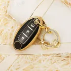 3 кнопки, чехол для автомобильного ключа, кольцо для ключей для Nissan TEANA Qashqai Juke, защитный чехол для ключей, брелок для стайлинга автомобиля, аксессуары для интерьера автомобиля