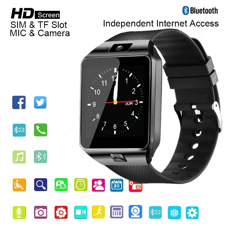 Новинка смарт часы умные цифровые спортивные Смарт для мужчин DZ09 шагомер