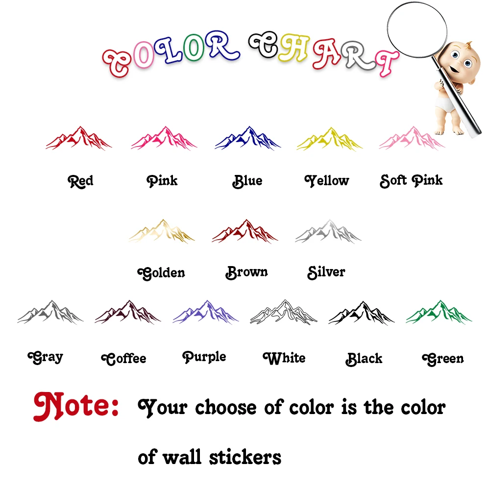 Креативная наклейка на автомобиль в горы s и Переводные картинки капот багажника