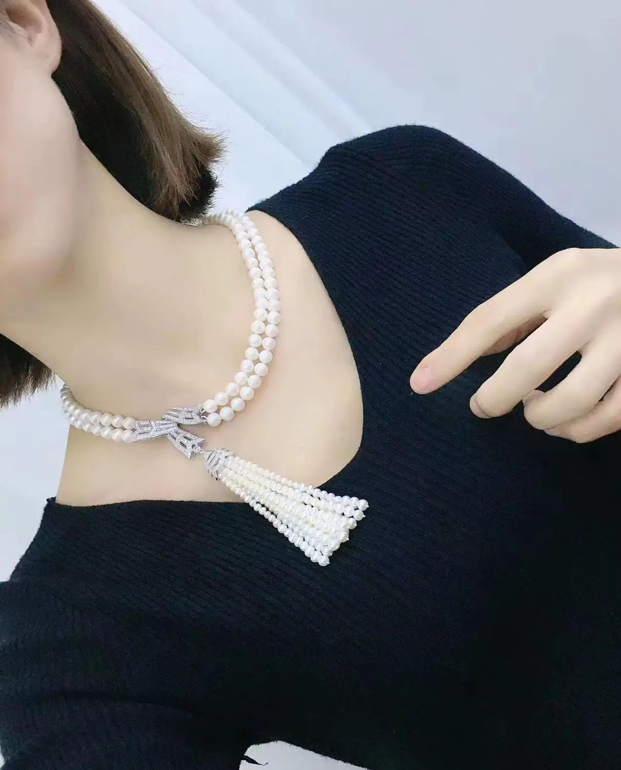 

Her home popular AAA cubic zirconia chain necklace ,Torque brass base with gold plating women's accessarioes