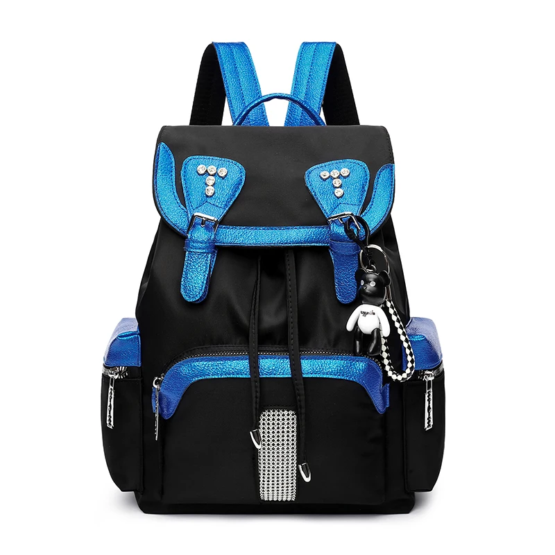

LU.FAWN Drawstring Strap Fashion Woman's Backpack Wear-Resistant Oxford Cloth Sports Large-Capacity Bag Shopping 2021 (1696)