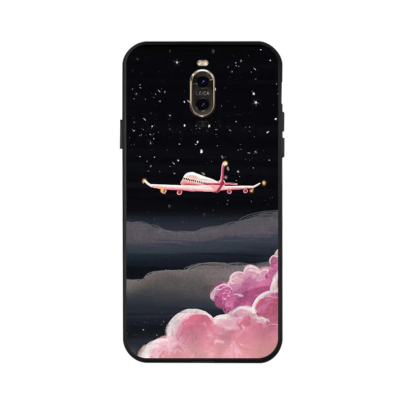 Астронавт черный чехол ТПУ для huawei P8 P9 P10 lite Y3 Y5 II mate 9 Pro 2017 Funda Honor V8 6X Силиконовая