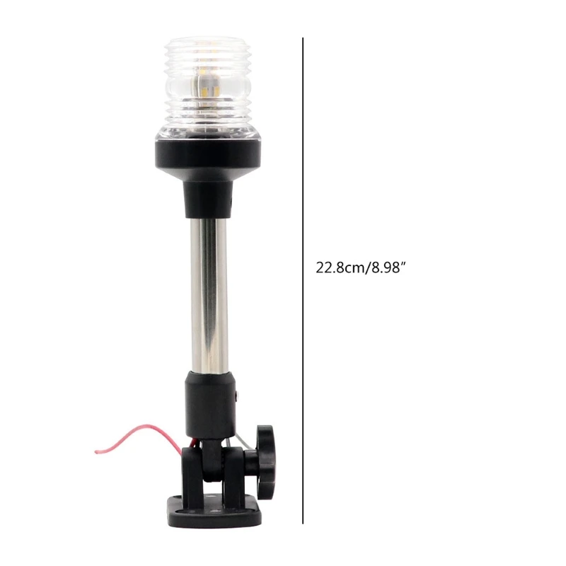 

50LC Home Garden LED Light 12V Navigation Light Boat Accessories 360 Degree Rotatable Light Decorative Lamp