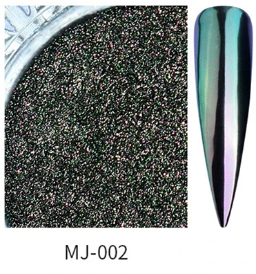 MJ-002 0,2 г/кор. неоновый Единорог Хамелеон порошок для ногтей Русалка Аврора переливающийся блеск для ногтей пыль хромированный пигмент Сделай Сам дизайн ногтей украшение - Цвет: MJ-002