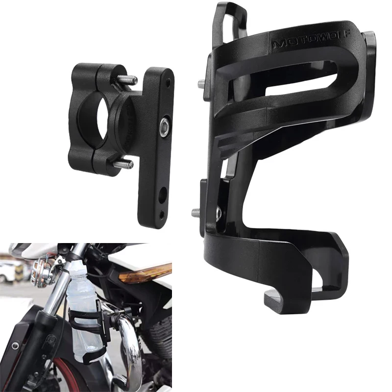 

FOR KAWASAKI YAMAHA Honda Crash Bar Water Bottle Motorbike Guard Drinking Cup Bracket Holder Motorcycle Bike Accessories