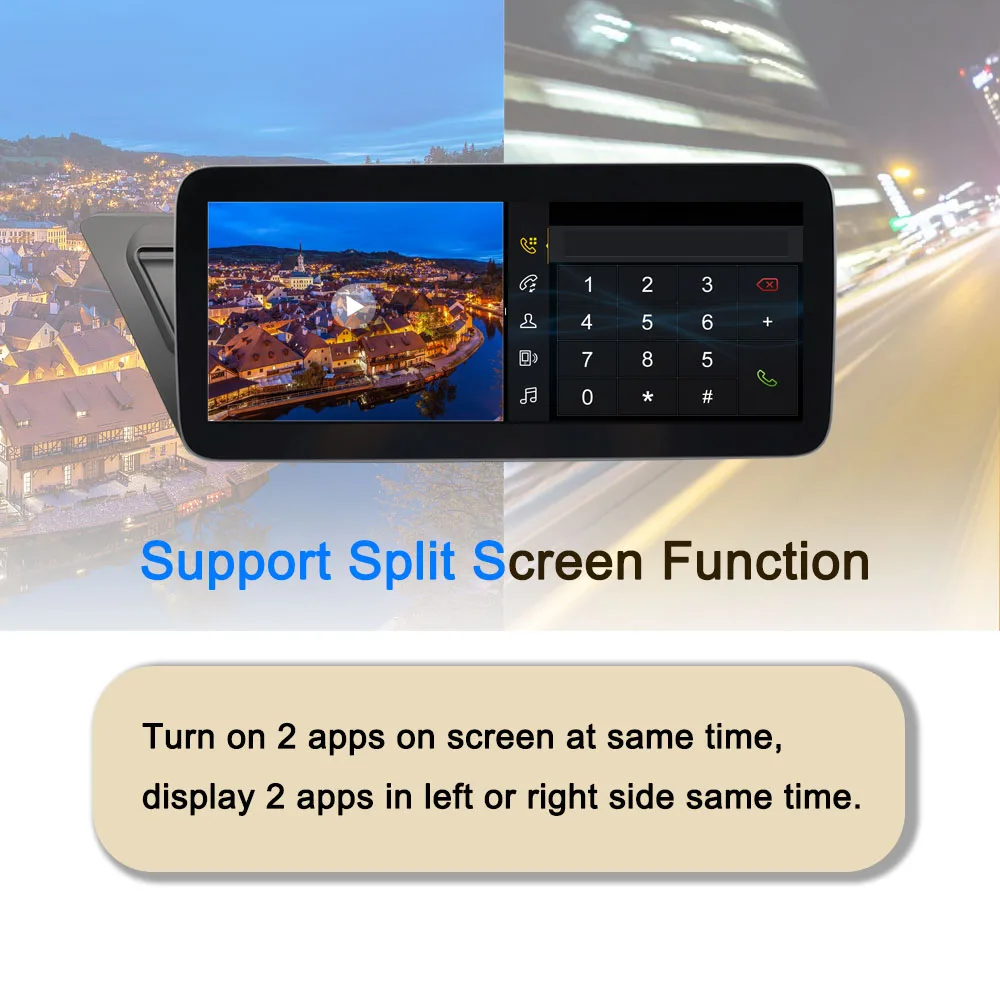 Автомобильный мультимедийный стерео проигрыватель IPS Android 10 с GPS-навигацией для