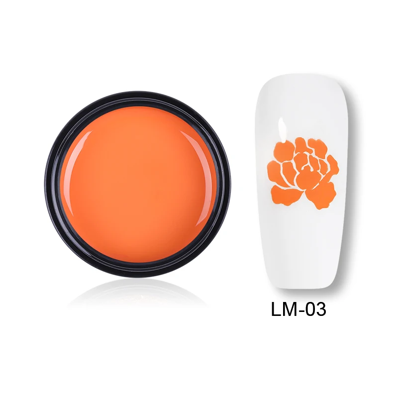 LM-03 LEMOOC, 5 мл, гель для стемпинга для ногтей, 14 цветов, гель для рисования, лак для ногтей, впитывающий УФ-гель для ногтей, цветная пластина для штампов - Цвет: LM-03