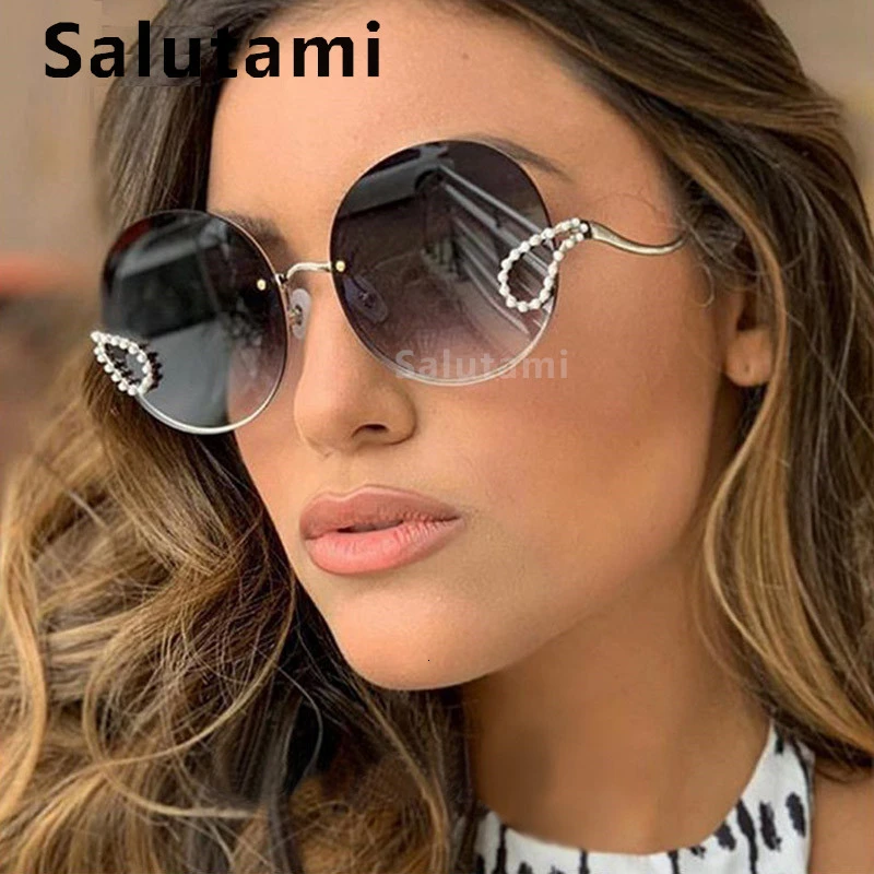 Женские винтажные солнцезащитные очки кошачий глаз круглые из сплава с