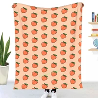 cute peach throw blanket 3d printed sofa bedroom decorative blanket children adult christmas gift