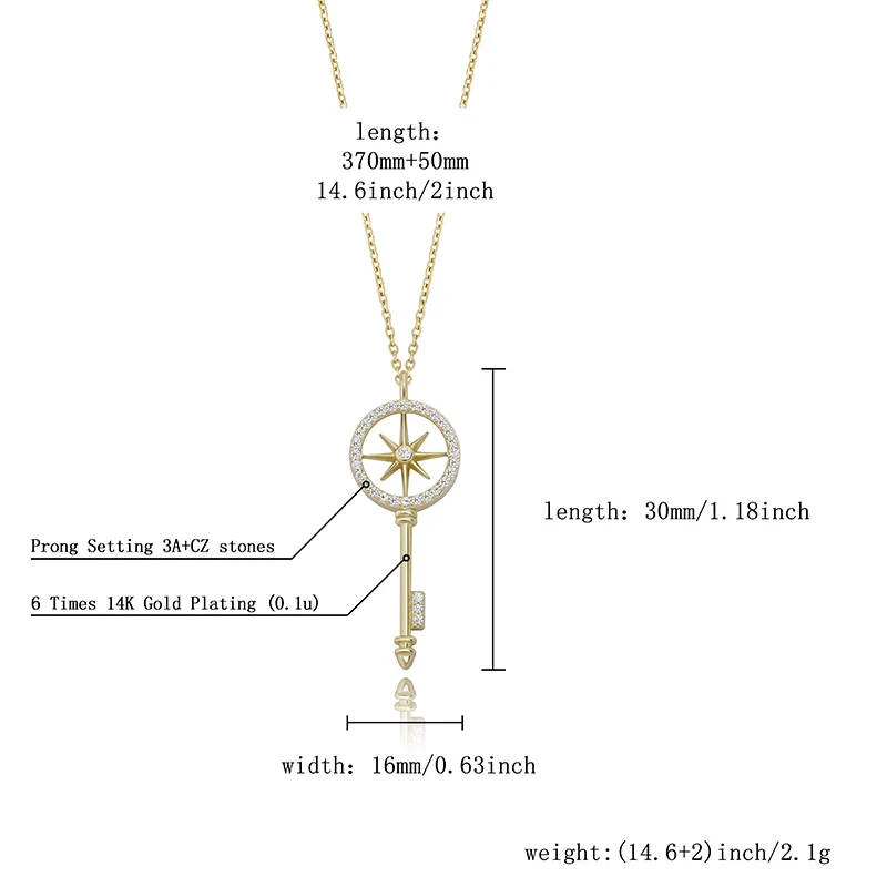 

JINAO New 925 sterling silver pendant Necklace High Quality Iced Out fashion charm zircon necklace woman jewelry