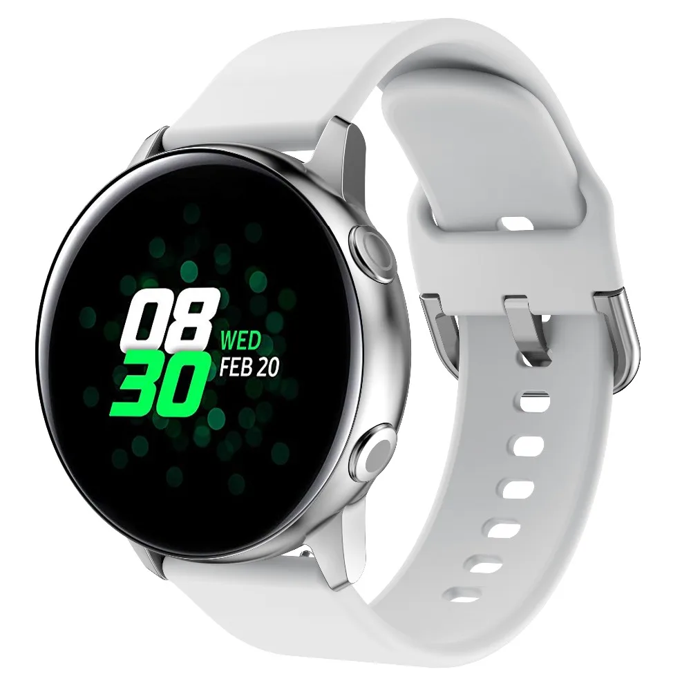 Силиконовый ремешок для часов Active2 для samsung galaxy Watch Active 2 40 мм 44 мм сменный спортивный браслет galaxy 42 мм