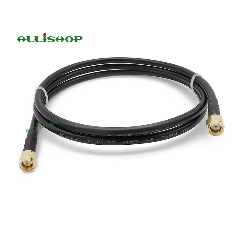Коаксиальный радиочастотный кабель с разъемом SMA типа штекер на телефон 1/3/5/8/10/12 м