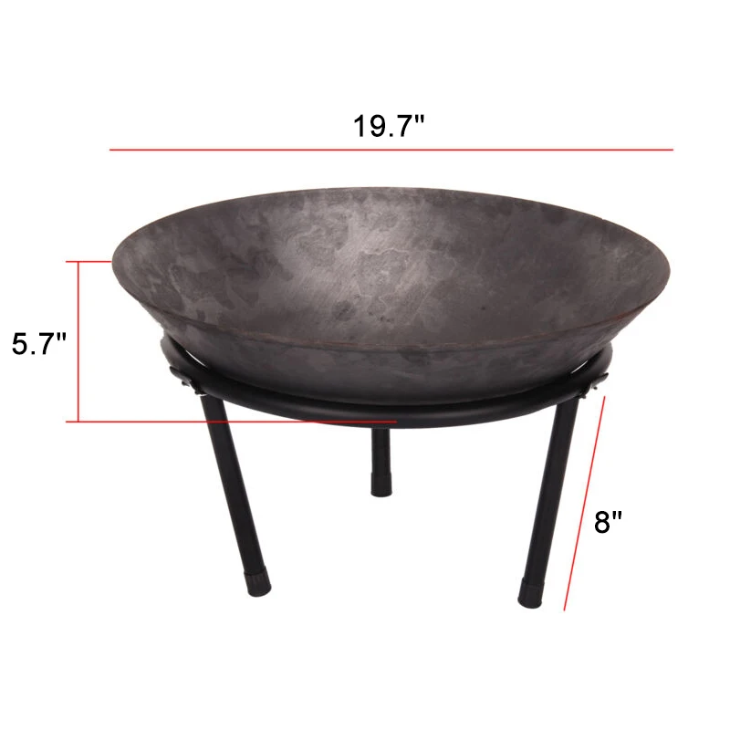 

Barbecue GrillWood Burning Steel Large Fire Bowl Cast Iron Firepit Outdoor for Garden Patio Terrace Camping Campfire BBQ Tools