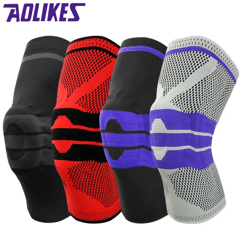 

Fitness And Outdoor Climbing Double Spring Support Knee Protector Professional Sports Safety Knee Pads KneePads For Basketball