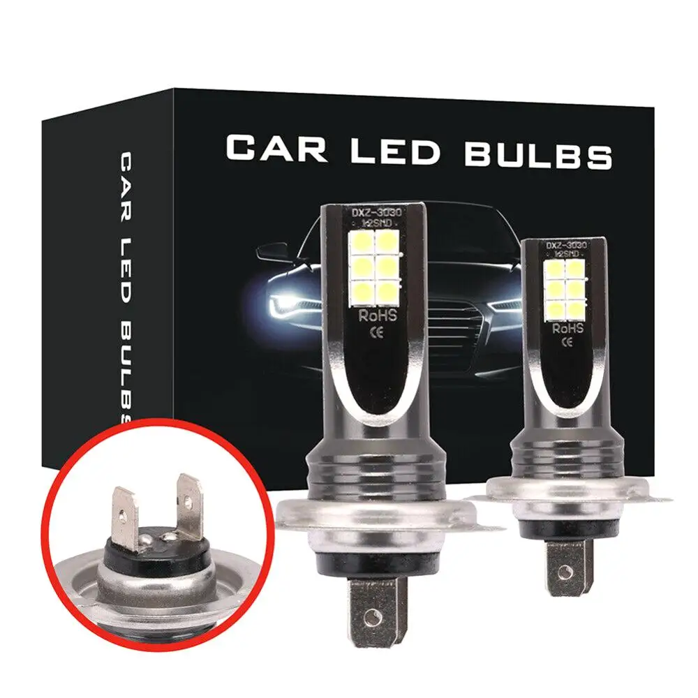 

2Pcs H7 80W 10000Lm LED Car Headlight Conversion Globes Bulbs Beam 6000K Single Beam Hi/Lo beam Head Lamp Kit