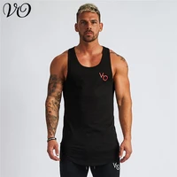 summer gyms cotton mens sportswear jogger streetwear casual vest printing fashion brand mens clothing