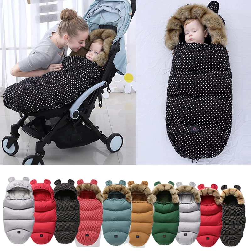 

Newborn Baby Warm Sleepsack Autumn Winter Sleep Baby Windproof Thick Sleeping Bag Sacks Infant Wheelchair Envelopes For 0-24M